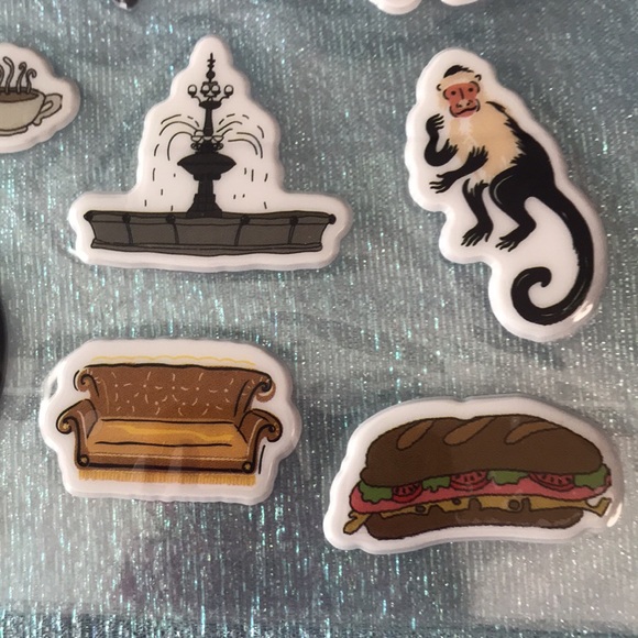 3/$15 12pc Friends x Makeup Revolution Puffy Sticker Set - Picture 5 of 7